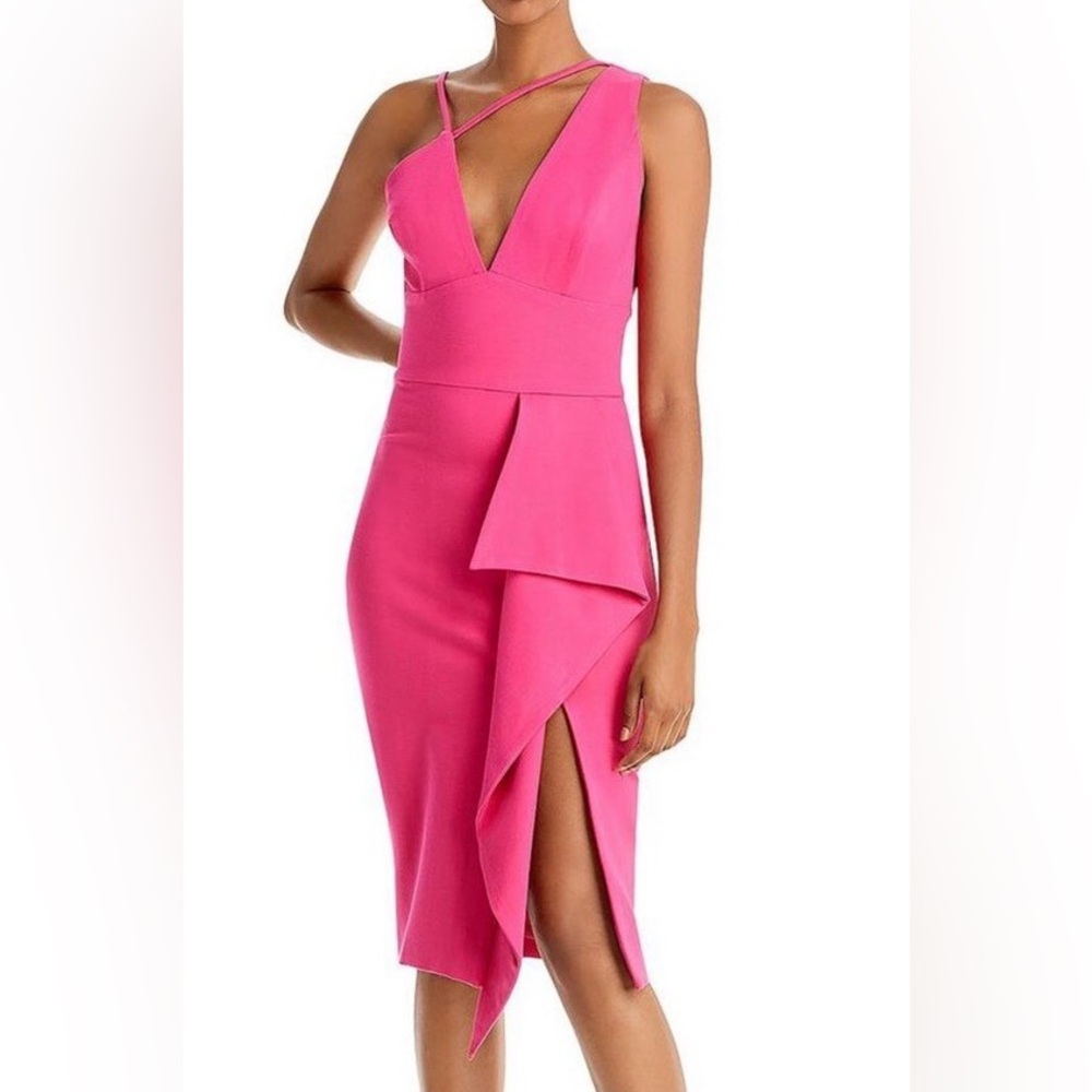 Lavish Alice Fuchsia Asymmetrical Dress